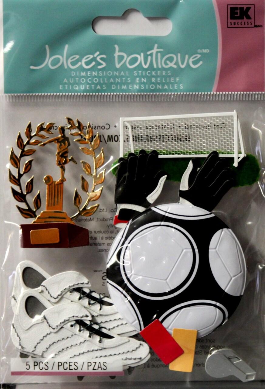 Jolee&#x27;s Boutique Playing Soccer Dimensional Stickers